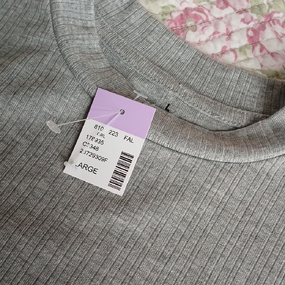 FA Gray Ribbed Muscle Tee - Picture 3 of 5